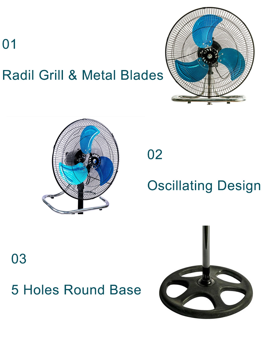 Factory Wholesales OEM 18 Inch 3 in 1 Industrial Stand Fan